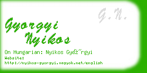 gyorgyi nyikos business card